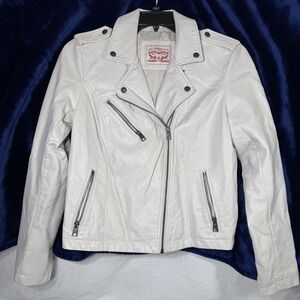 Levi's Women's Classic Faux Leather Asymmetrical Moto‎ Jacket Size Medium